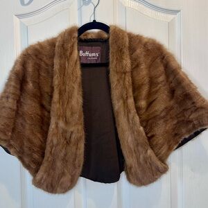 🍸”Buffums” Vintage Mink Fur Shrug/Cape Size L/XL
